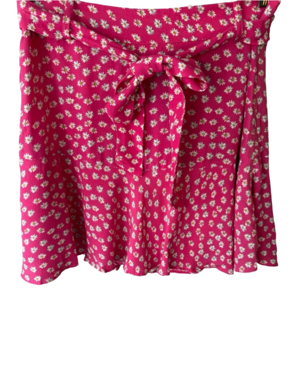 Zara Hot Pink Daisy Print Skort Size M Festival Cottagecore Coquette Feminine - Picture 11 of 13